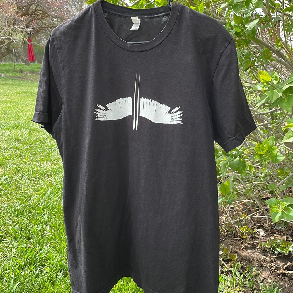Black t shirt, from Bird of Prey Ski Race in Beaver Creek Colorado.